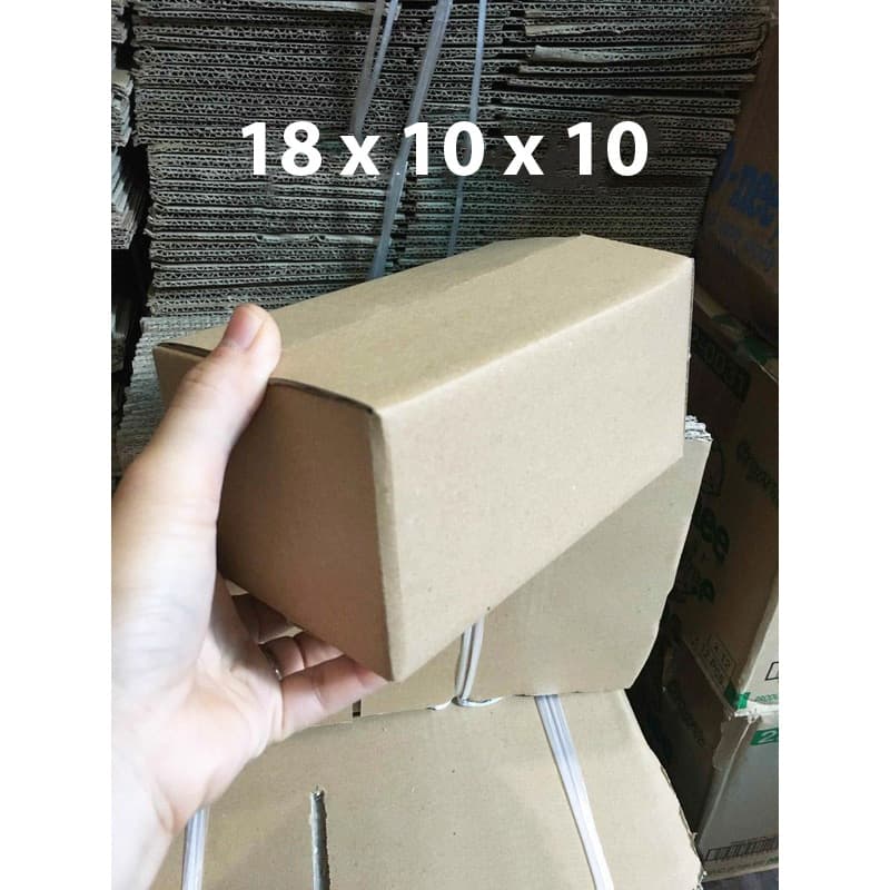 [Thùng thanh lý] Hộp carton 3 lớp size 18x10x10 cm giấy 1n/2x cứng cáp