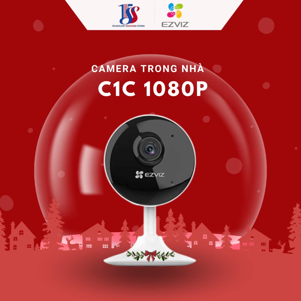 Camera EZVIZ C1C-B 1080p 2.0 Megapixel,nén H265,đàm thoại,góc quan sát rộng - Hàng chính hãng BH 24T