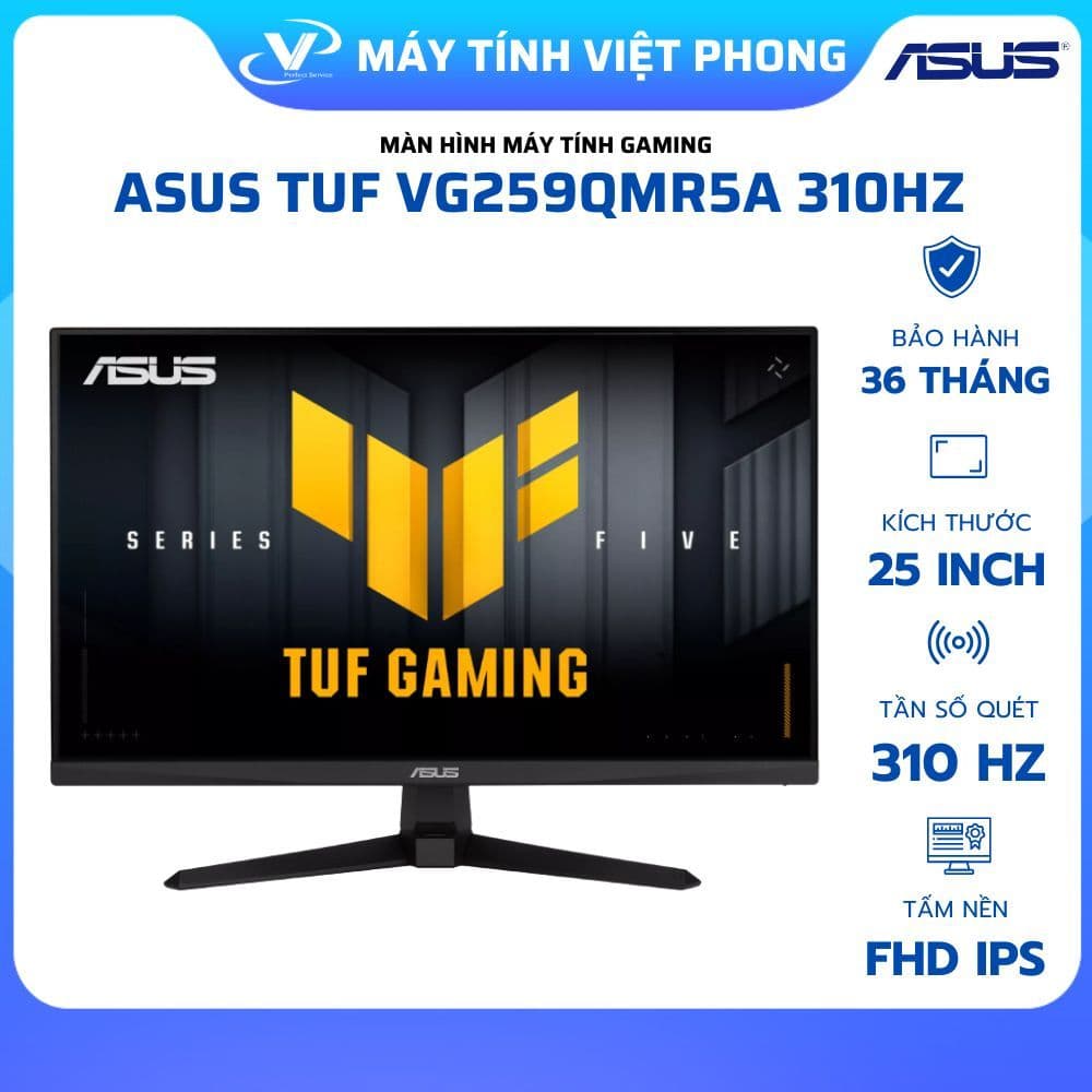 MÀN HÌNH GAMING ASUS 310HZ TUF VG259QMR5A (25"/FHD/Fast IPS/310Hz/0.3ms) CHÍNH HÃNG BẢO HÀNH 3 NĂM