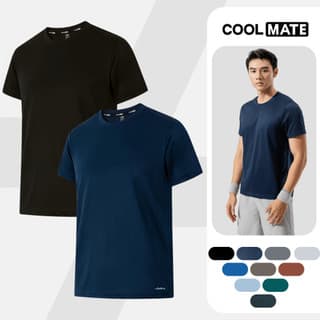 Combo 2 Áo thun nam thể thao tập Gym, Tennis, Pickleball Coolmate Basics thoải mái, thấm hút tốt
