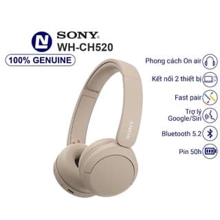 Tai nghe Sony WH CH520 on ear không dây kết nối đa điểm