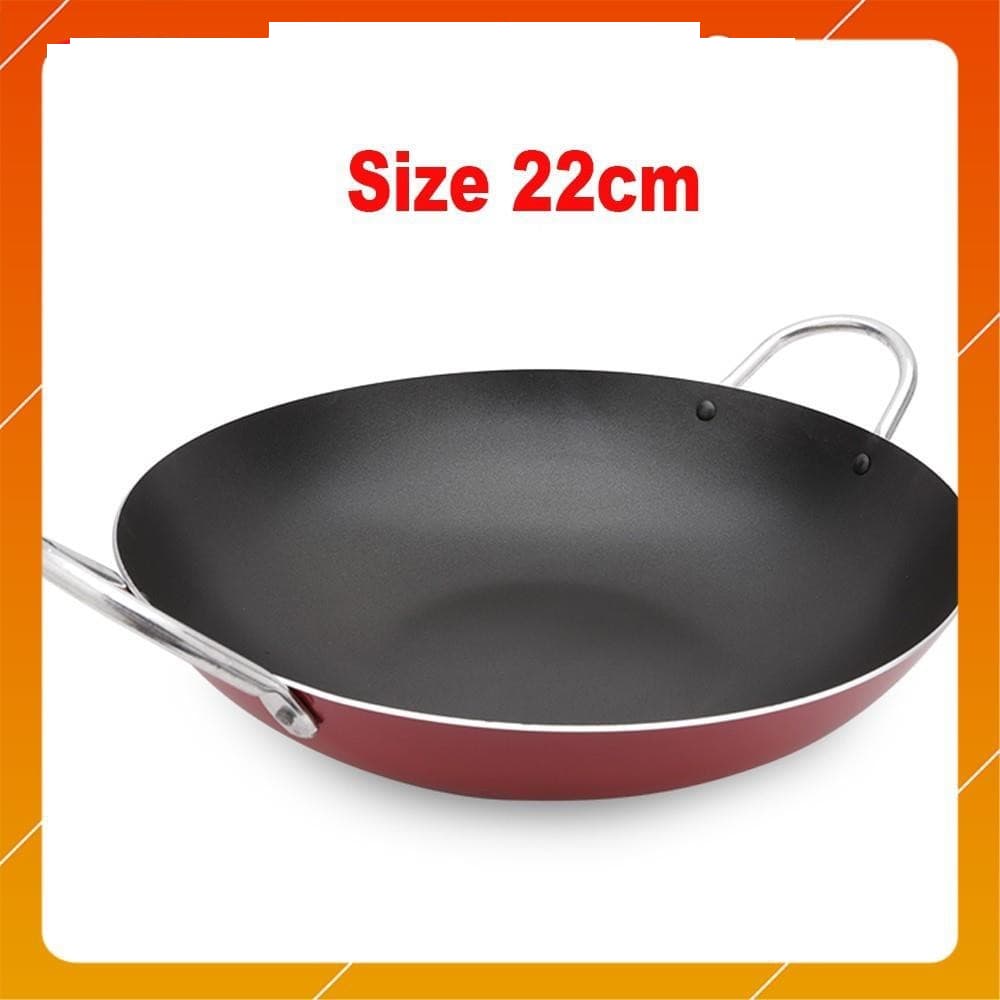 [Top Value] [COMBO 3 CHẢO] Combo 3 chảo chống dính hợp kim nhôm cao cấp dùng cho bếp gas, củi, hồng ngoại size 18-22cm