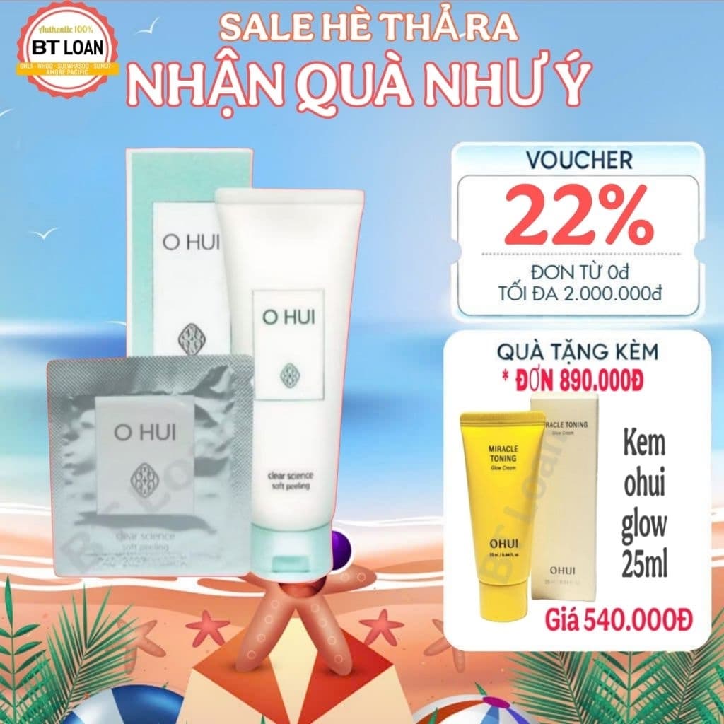Combo 10 Gói Tẩy Da Chết OHUI Clear Science Soft Peeling
