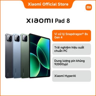 (Livestream) Máy tính bảng Xiaomi Pad 8 (8+256GB|8+128GB)| Pin 9200mAh (typ)| Màn hình 3.2K 144Hz