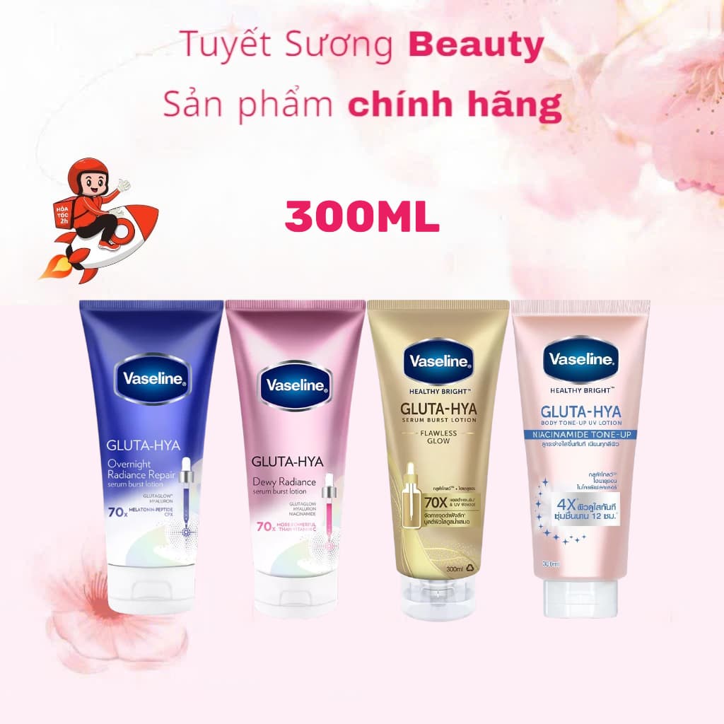 Sữa Dưỡng Thể chống nắng dưỡng da sáng rạng rỡ VASELINE 300ml ( Hàng Chính Hãng )