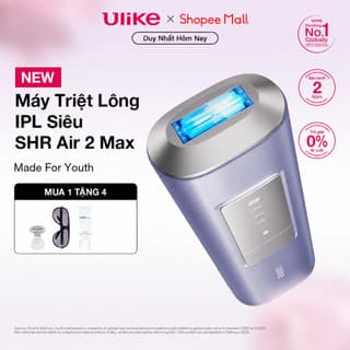 (Hannah)Máy Triệt Lông Ulike Air 2 Max Tím Aurora-Công Nghệ IPL triệt lạnh bằng đá Sapphire,siêu xung độc quyền USHR
