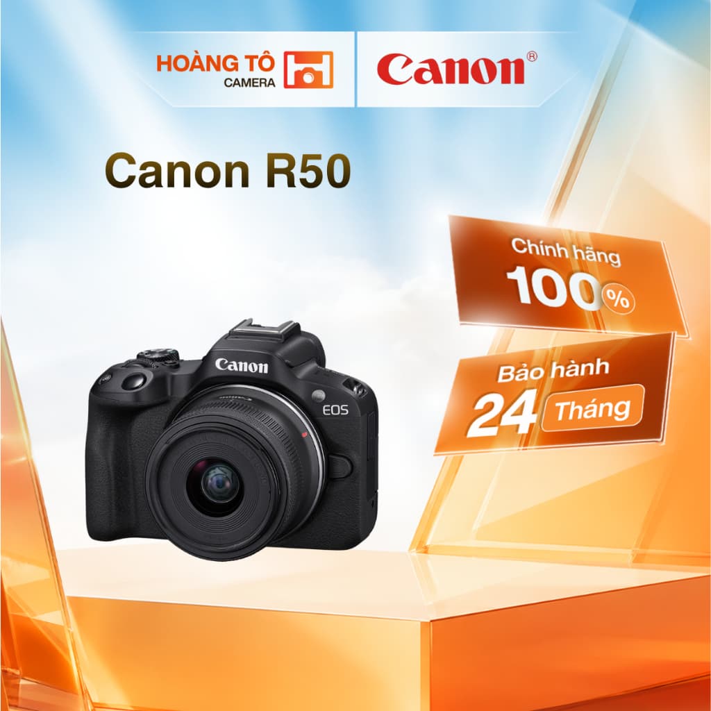 Máy ảnh Canon R50 + RF-S 18-45mm | Mới chính hãng