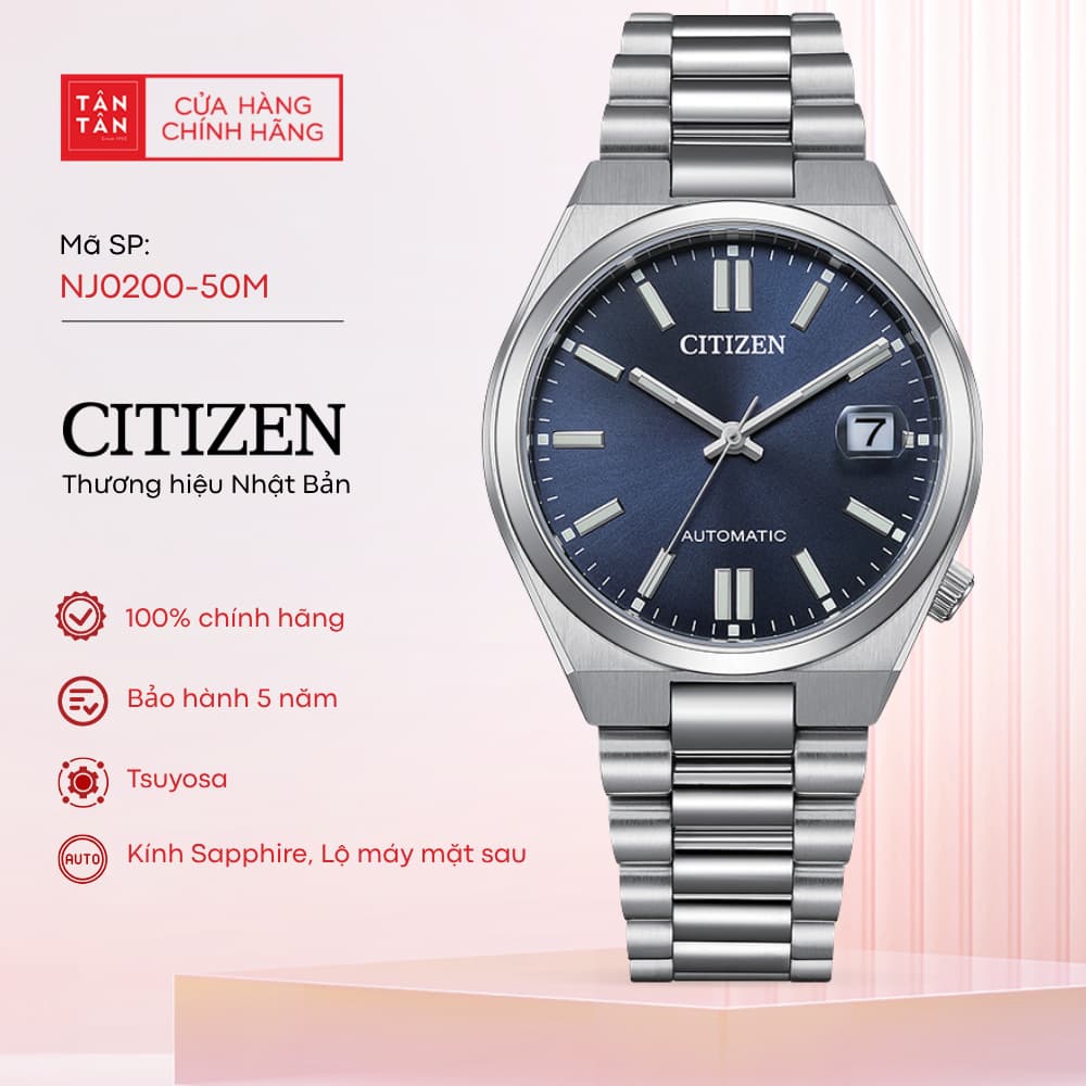 Đồng Hồ Unisex Citizen Tsuyosa NJ0200-50M Automatic 37mm - Đồng Hồ Tân Tân