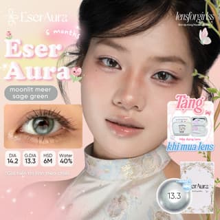 Kính áp tròng MOONLIT MEER GREEN chính hãng ESER AURA | Hsd 6 tháng | LENSFORGIRLSS