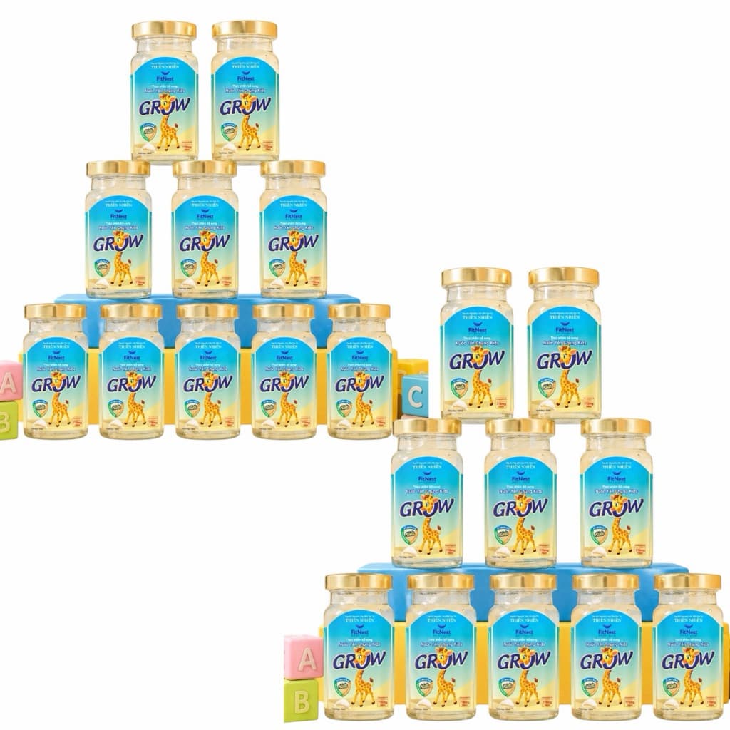 [ COMBO 20 LỌ ] Yến Chưng KIDS GROW Vị VANI - 770mg yến tươi - 150ML/LỌ - Hỗ trợ sức khoẻ