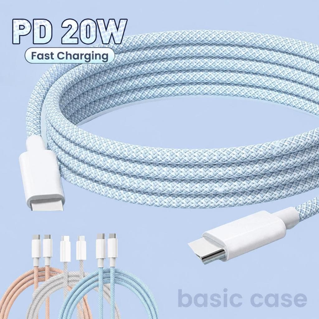 Dây Cáp Sạc Nhanh 20W  cáp sạc bọc dù 1m Cho điện thoại không nóng máy không chai pin ổn định dòng điện