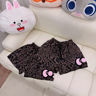 【MẪU HOT 】QUẦN SHORT HỌA TIẾT DA BÁO ĐÍNH NƠ KITTY  HỒNG  FORM RỘNG UNISEX PHONG CÁCH Y2K ĐI CHƠI DẠO PHỐ CỰC CHẤT