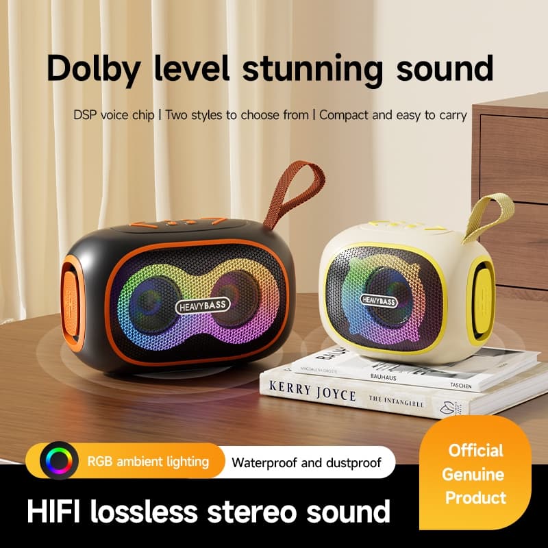 Loa Bluetooth Heavy Bass 24 Không Dây, Loa Wirrless Di Động Có Đèn Tiệc Quà Tặng Sinh Nhật