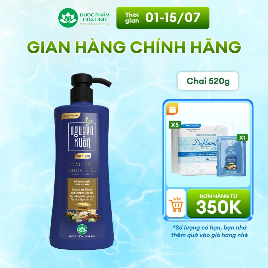 Dầu gội Dược liệu Nguyên Xuân Sạch Gàu 470g - Tặng 50g giá không đổi