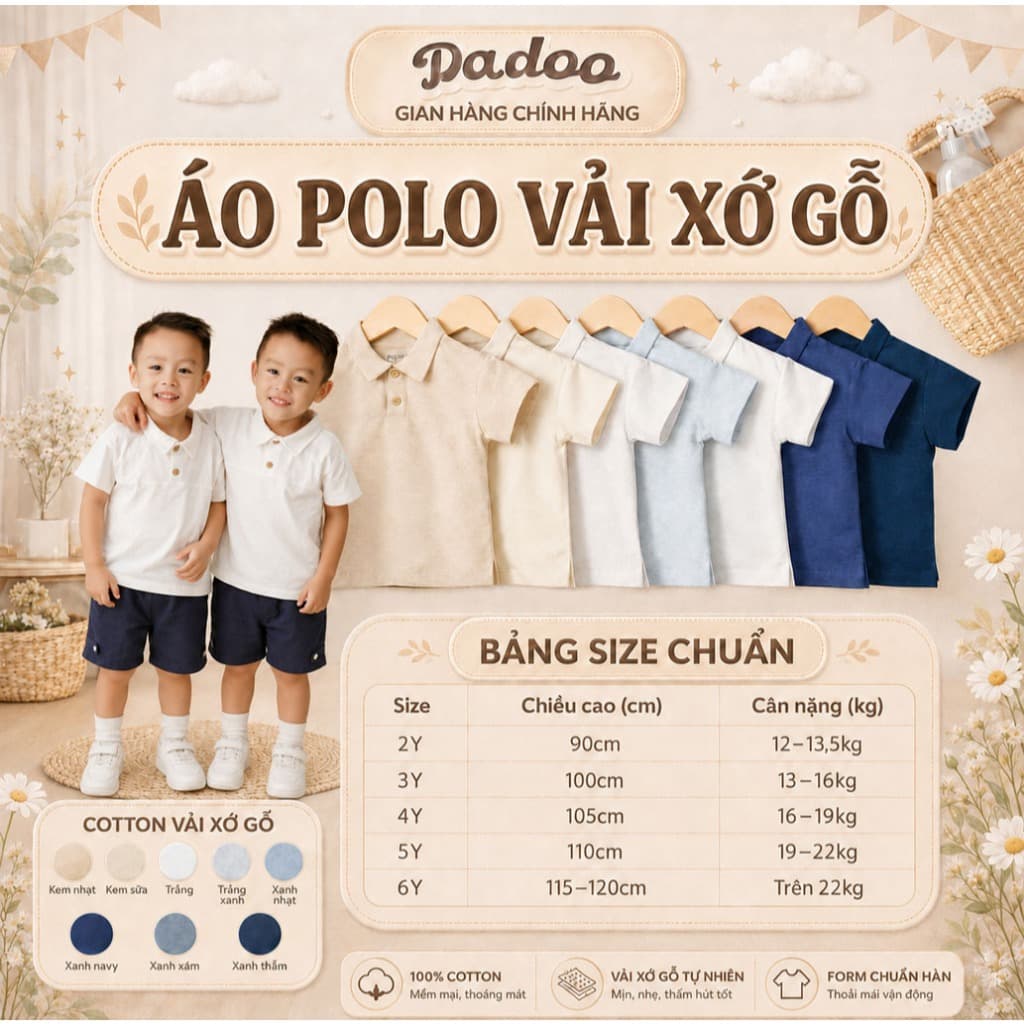 [ MINNI x UALAROGO ] ÁO POLO CHO BÉ ĐI HỌC - ĐỒNG PHỤC SIZE 2Y 3Y 4Y 5Y 6Y FORM VAI RỘNG HÀN QUỐC