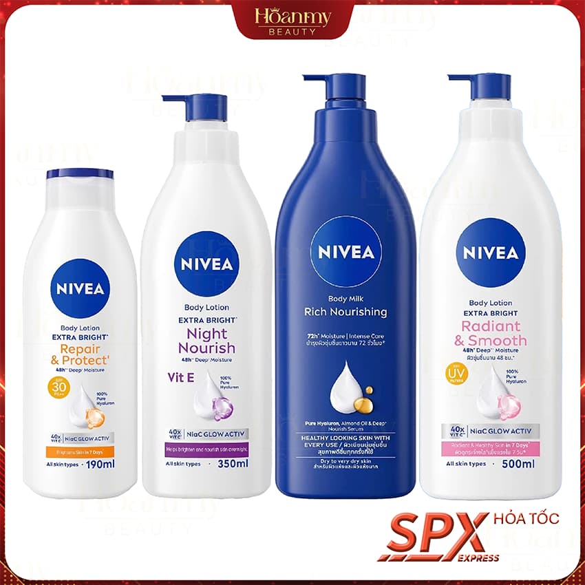 Sữa Dưỡng Thể NIVEA Dưỡng Sáng Mịn Da Ban Đêm (350 ml)