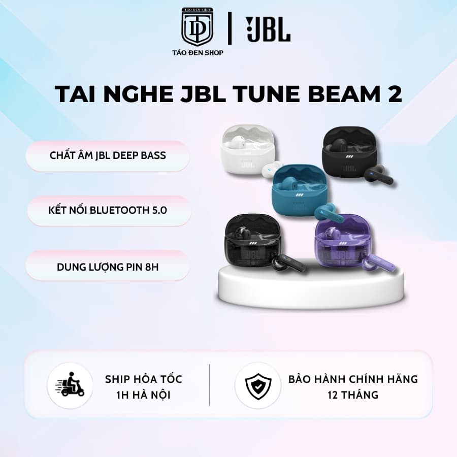 Tai Nghe Bluetooth JBL Tune Beam 2 - Chính Hãng PGI - Bảo Hành 12 Tháng, Giá Cực Tốt