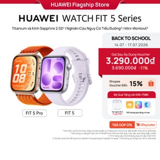 Đồng Hồ Thông Minh HUAWEI WATCH FIT 5 Series |Titanium & Kính Sapphire 2.5D| Nghiên Cứu Nguy Cơ Tiểu Đường| Mini-Workout