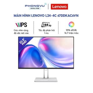 Màn Hình Lenovo L24-4C 67DDKAC6VN 23.8 Inch FHD IPS 144Hz, 1ms, Loa Tích Hợp, 99% sRGB - BH 36 Tháng