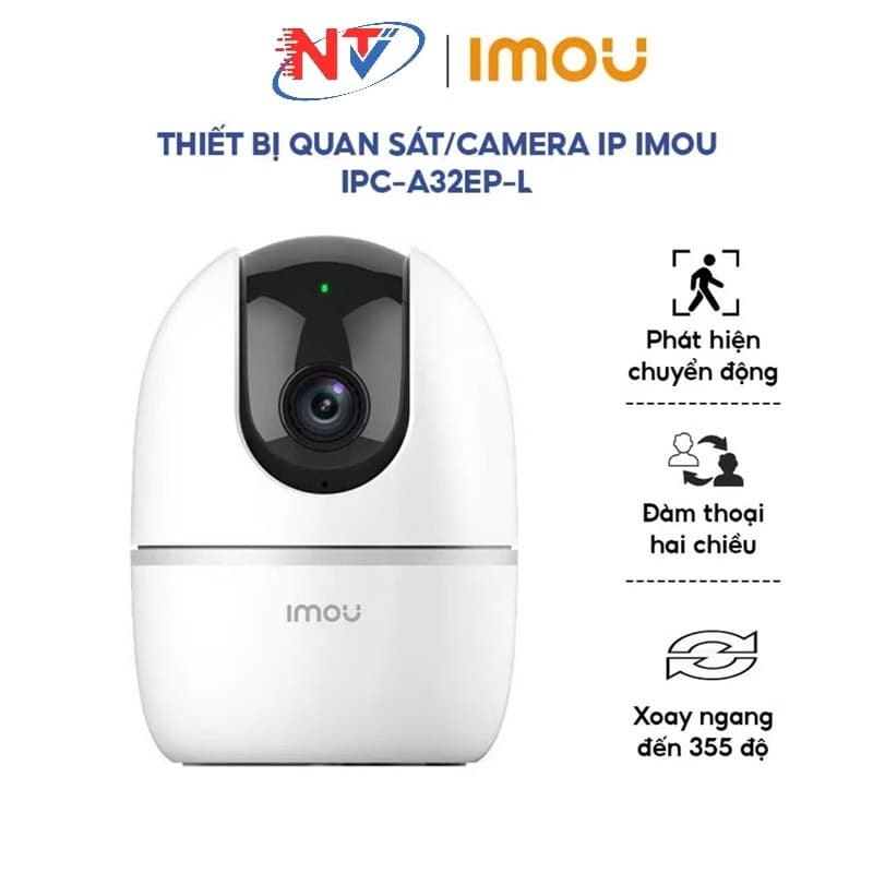 Camera IP Wifi IMOU trong nhà A32 3M / A52 5M - Đàm Thoại 2 Chiều, Loa to rõ - Bảo hành 2 năm