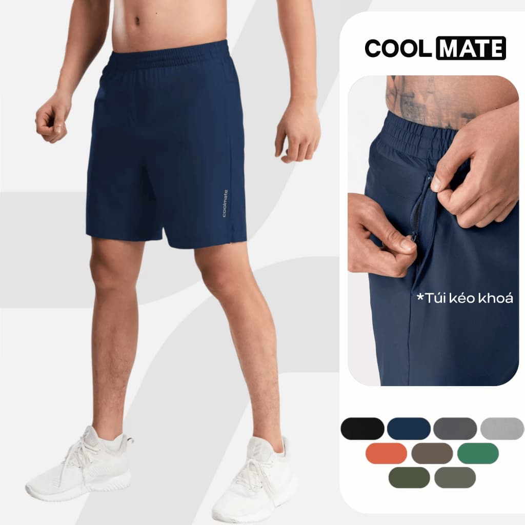 [GIÁ TỐT TRÊN LIVE]Quần thể thao nam 7inch Ultra Short có túi khóa kéo mềm, nhẹ, thoải mái vận động Coolmate