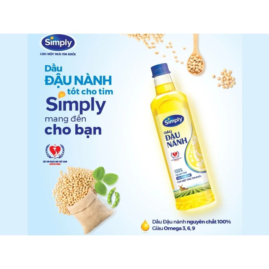 Dầu đậu nành Simple 1L