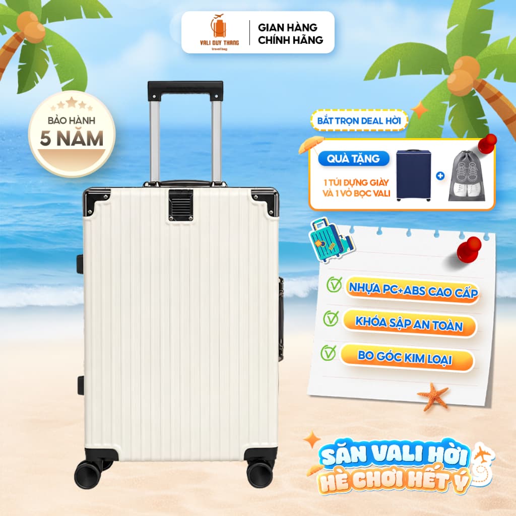 [ SIZE 20-24-26-28-30 ] Vali du lịch Duy Thăng chất liệu nhựa ABS chống va đập khoá sập chắc chắn