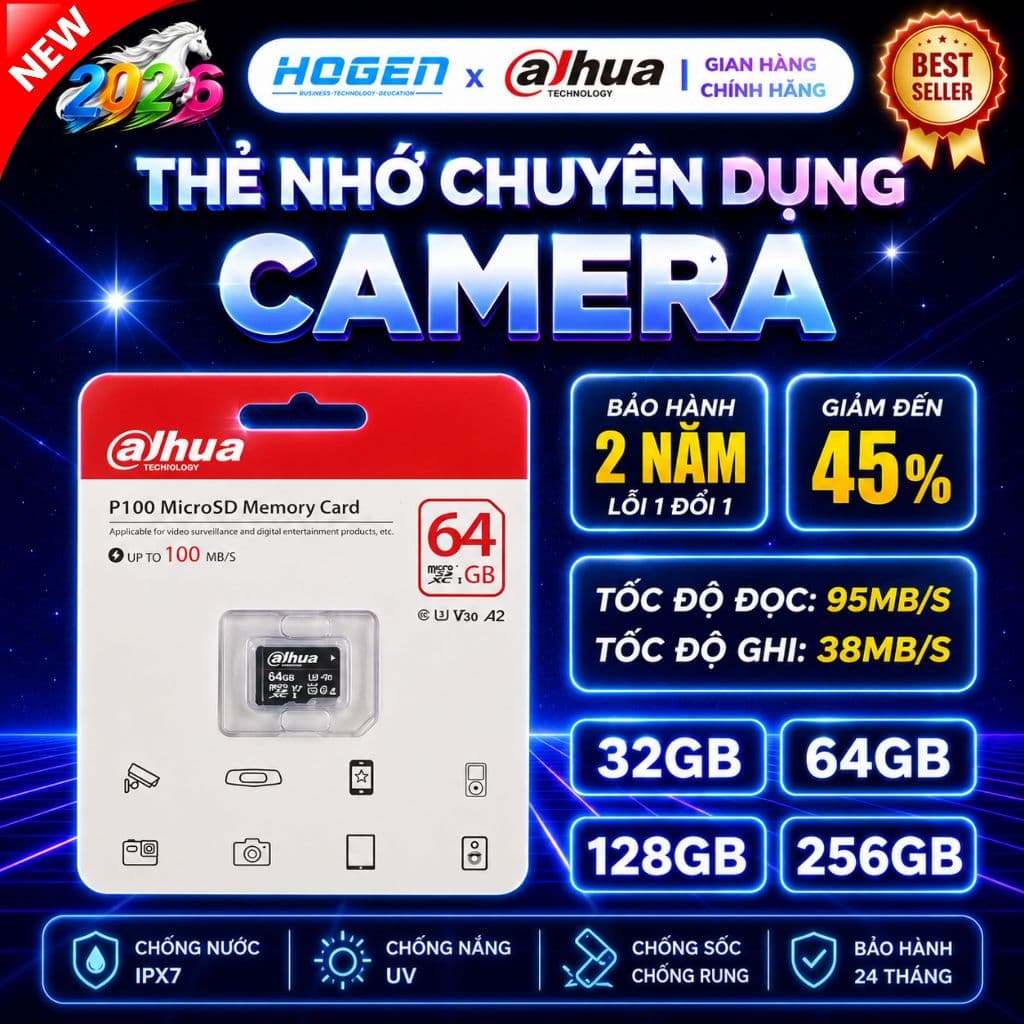 Thẻ Nhớ Chuyên Dụng Cho Camera Giám Sát IMOU, DAHUA, KABEVISION, BWIN 32GB-256GB Tốc Độ Cao -BH 48TH