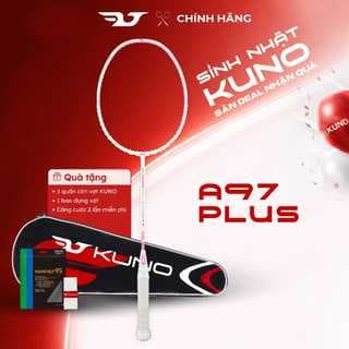 Vợt Cầu Lông KUNO A97 Plus Bản Nâng Cấp, Full Carbon 4U Căng Sẵn, Công Thủ Toàn Diện, Tặng Kèm Quấn Cán, Bao Đựng Vợt