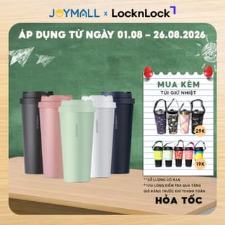 Ly giữ nhiệt LocknLock 550ml LHC3249 - Hàng chính hãng, mở nắp một chạm- JoyMall