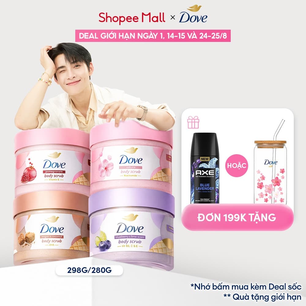 [CHÍNH HÃNG ĐỘC QUYỀN] Tẩy Tế Bào Chết Body Dove Chăm Da Sáng Mịn 280G