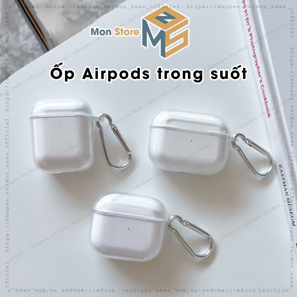 [Không có tai nghe] Vỏ Trong suốt bảo vệ bao đựng tai nghe case airpods 1 2 3 Pro Pro2 Pro3- MonCase