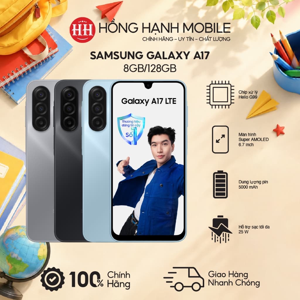 Điện Thoại Samsung Galaxy A17 8GB/128GB - Hàng Chính Hãng