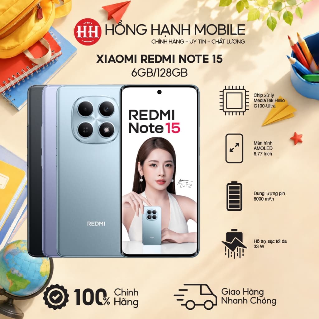 Điện Thoại Xiaomi Redmi Note 15 6GB/128GB - Hàng Chính Hãng