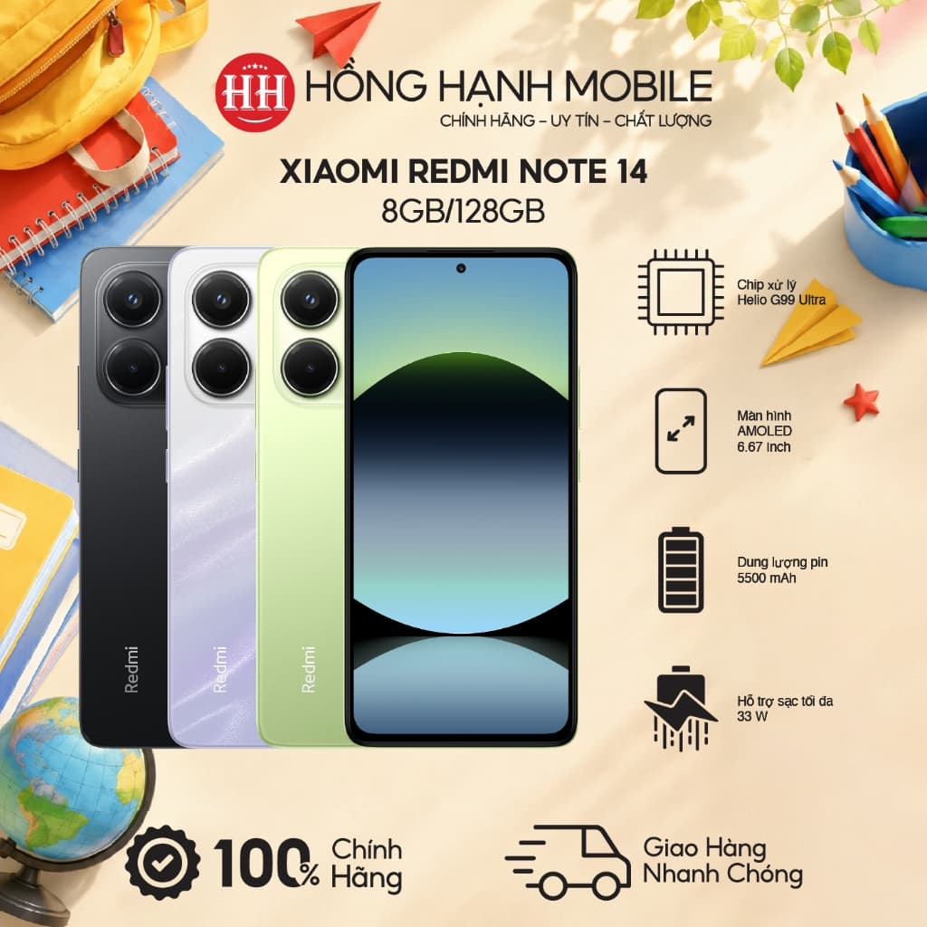 Điện Thoại Xiaomi Redmi Note 14 8GB/128GB - Hàng Chính Hãng