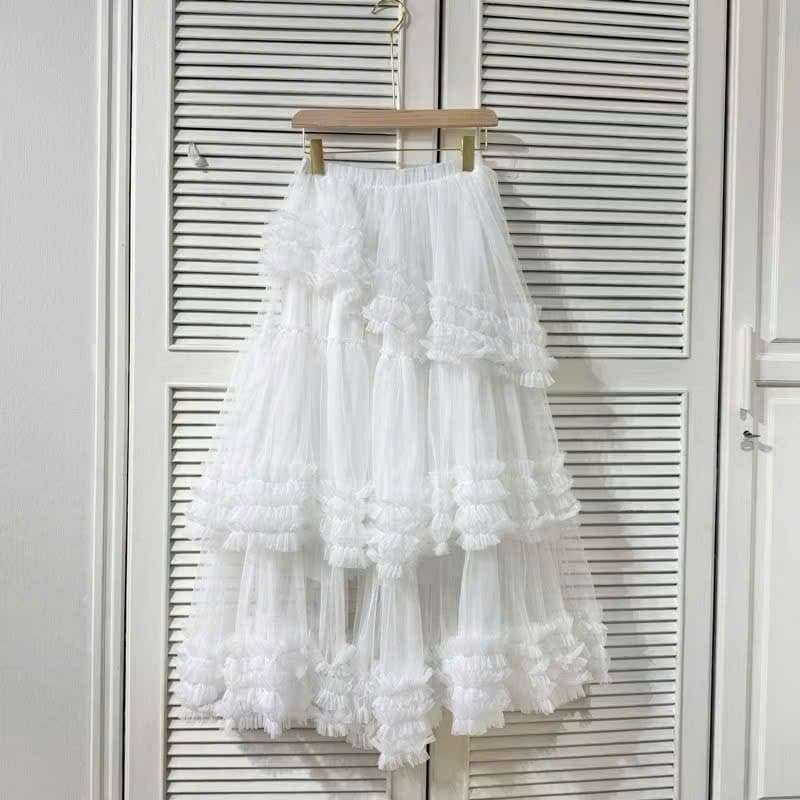Chân váy D-602 lưới 3 tầng dáng dài chuẩn hàng cao cấp xòe bồng như công chúa