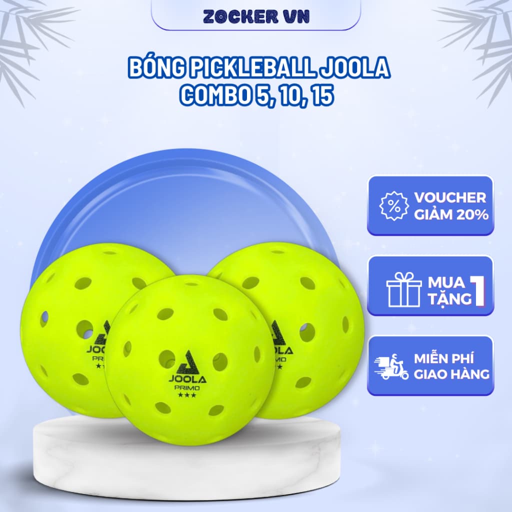 [TRỢ GIÁ] Combo 5, 10, 15 Bóng Pickleball Joola Chính Hãng – Chuẩn Thi Đấu, Độ Nảy Ổn Định