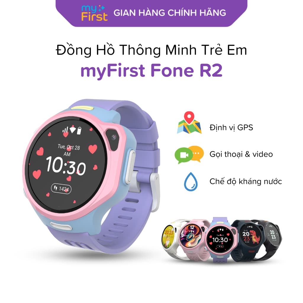 [BÁN CHẠY] Đồng hồ trẻ em myFirst Fone R2 Gọi Video 4G|Đo Nhịp Tim | Định Vị GPS |Chống nước| SIM DATA myFirst