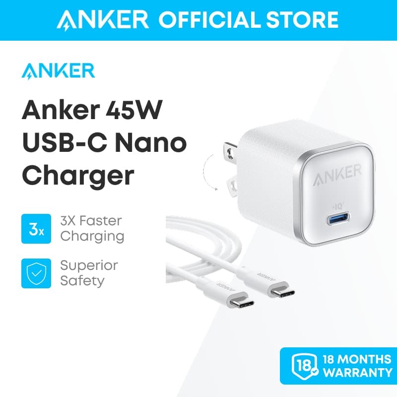 Củ sạc nhanh Anker Nano A2692 45W USB-C, thiết kế chân gập