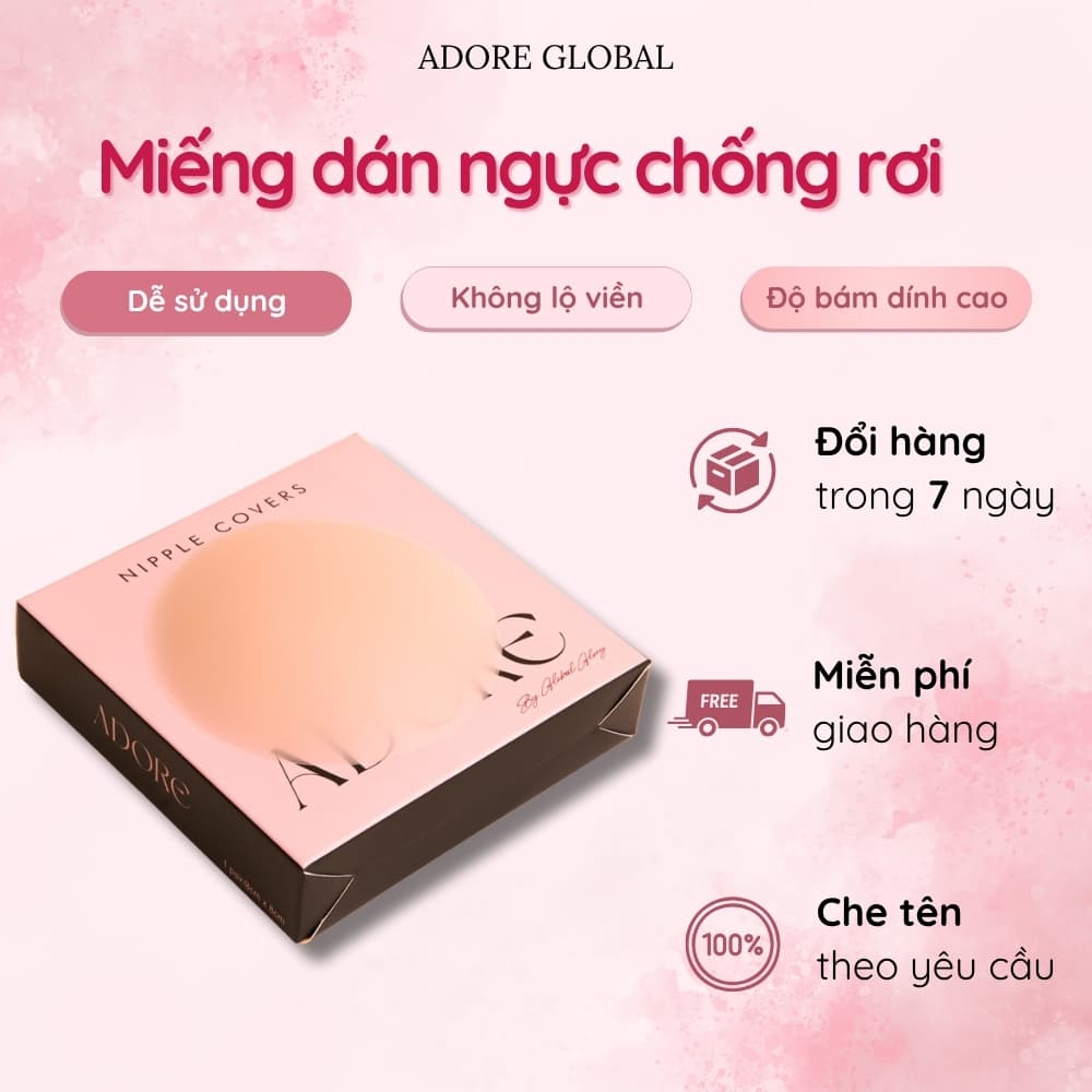 Miếng Dán Ngực Chống Rơi ADORE Bám Chắc, Thoáng Khí, Tái Sử Dụng - Adore Global
