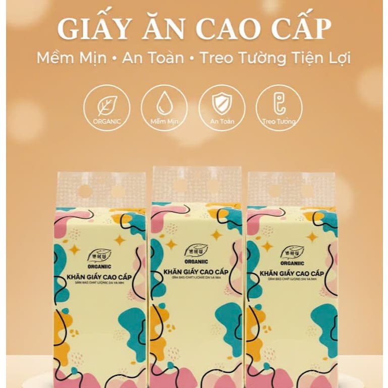 Giấy vệ sinh treo tường thùng 10 bịch đa sắc treo đa năng từ bột gỗ nguyên chất, 1280 tờ 4 lớp