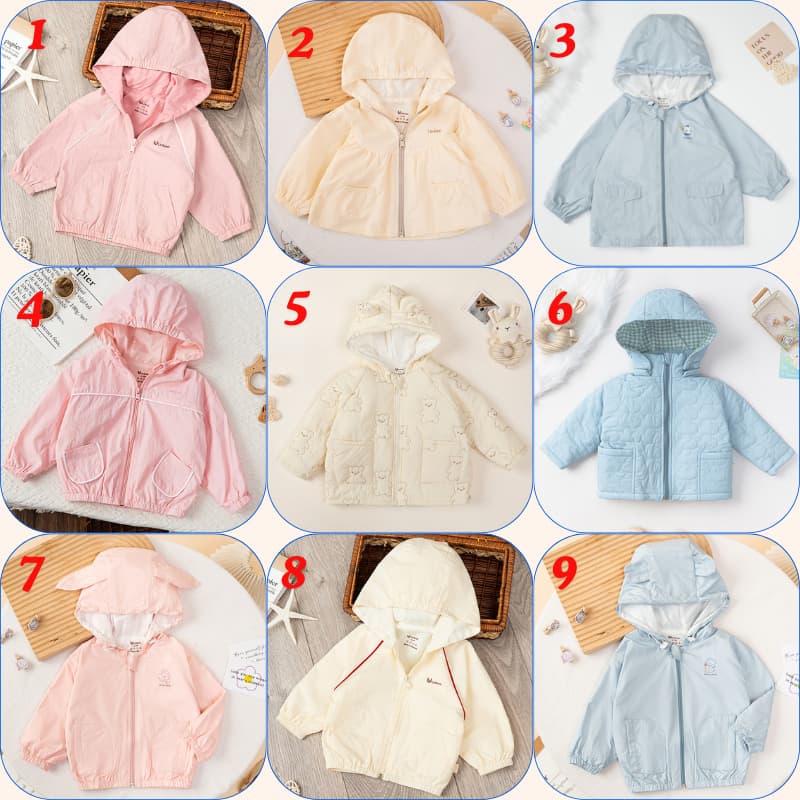 Áo Khoác Gió 2 Lớp Lót bông lót nỉ Unbee -  Áo khoác Mùa Đông Siêu Ấm Cho Bé 6M-3Y