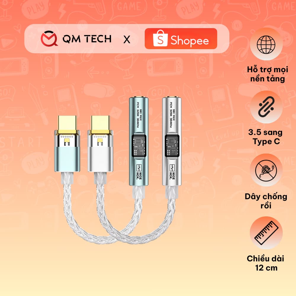 Dây DAC chuyển đổi âm thanh NICEHCK NK1 MAX DAC Dongle - QMTECHSTORE