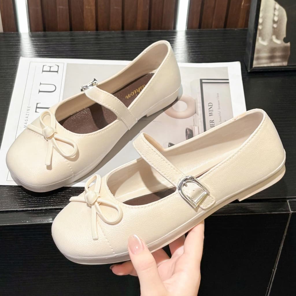 Giày Nữ Lolita Quai Khoá Đính Nơ Mã 613 Phối Mầu Thời Trang Nữ Hót Trends Năm Nay