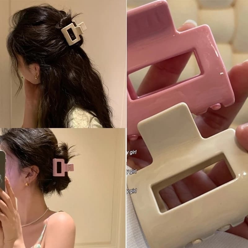 🐾POP Kẹp tóc mini hình vuông phong cách hàn quốc dễ thương, chất lượng cao cho nữ