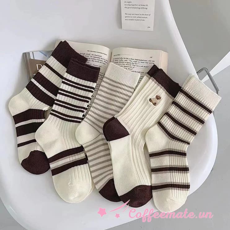 ⚡CM⚡Tất nữ cổ cao họa tiết gấu đáng yêu vớ nữ cổ cao nhiều mẫu