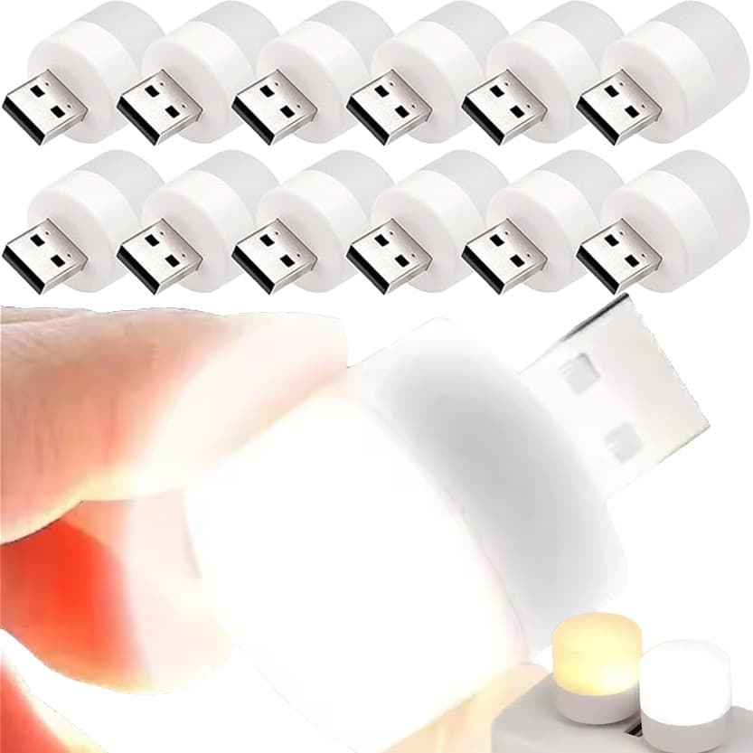 Đèn ngủ Mini cầm tay 1W / Đèn cắm USB / Đèn bảo vệ mắt đọc sách tròn