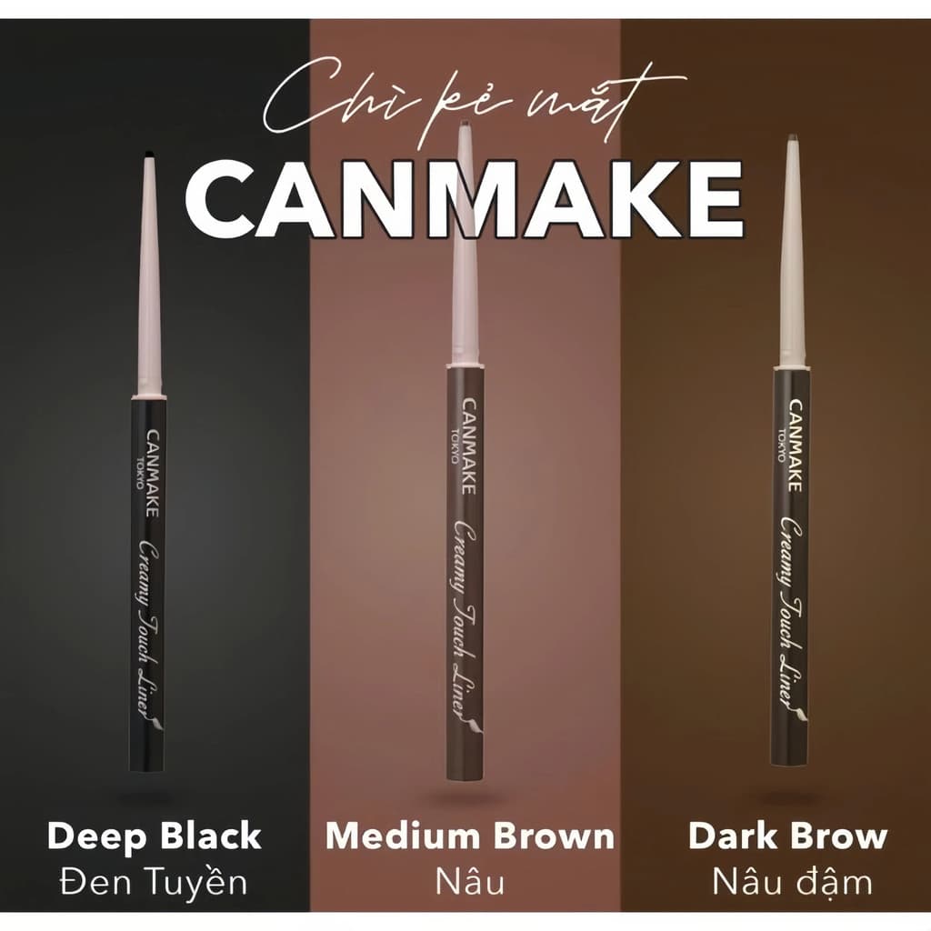 Chì Kẻ Mắt Đầu Siêu Mảnh Canmake Creamy Touch Liner - Nhật Bản