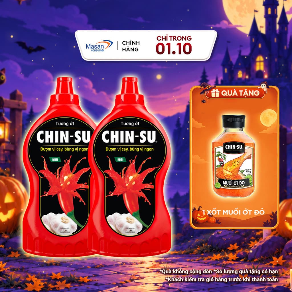 Combo 2 Tương Ớt CHIN-SU 1KG (Bao bì có thể thay đổi theo đợt nhập hàng)