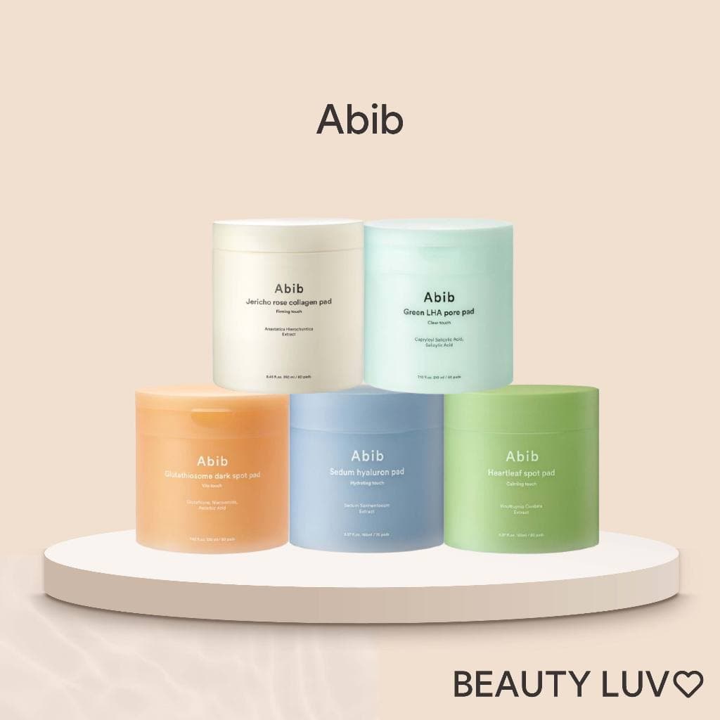 [Abib] Bộ sưu tập chăm sóc da Pad (Glutathiosome Pad 90p, Green LHA Pore Pad 60p, Heartleaf Spot 80p, Jericho Collagen 60p, Sedum Hyaluron 75p)